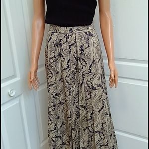 NWOT  Paisley Print Pleated Skirt by J.G. Hook